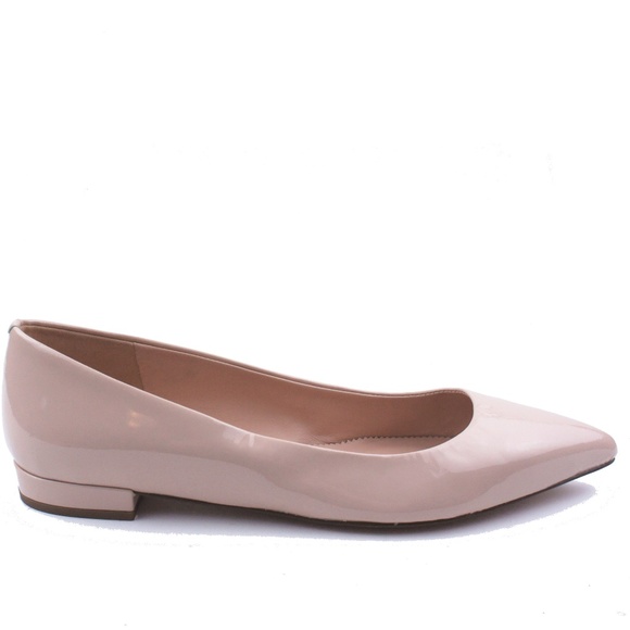 J. Crew Shoes - JCREW Pointed-toe flats in Patent Sunwashed Pink